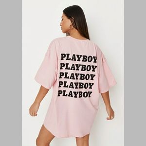 Playboy Slogan Tshirt Dress 